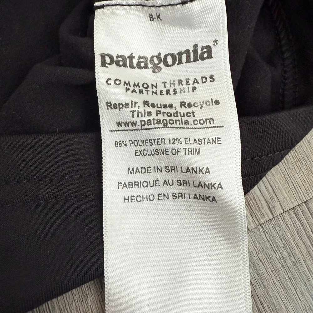 Patagonia Girls Large 12‎ Capilene Baselayer Longsleeve Black Shirt
